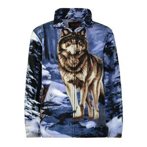 Wildkind Snow Grey Wolf Jacket Wolves Howling Moon Lone Blue Sweater M-4X